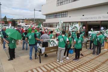 Protesta de los trabajadores del Ayuntamiento de Telde/TA.